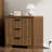 3-Drawer 23.6''W Night Stand with Built-In Outlets, Modern Fluted Bed Side Table-515922726-508427243