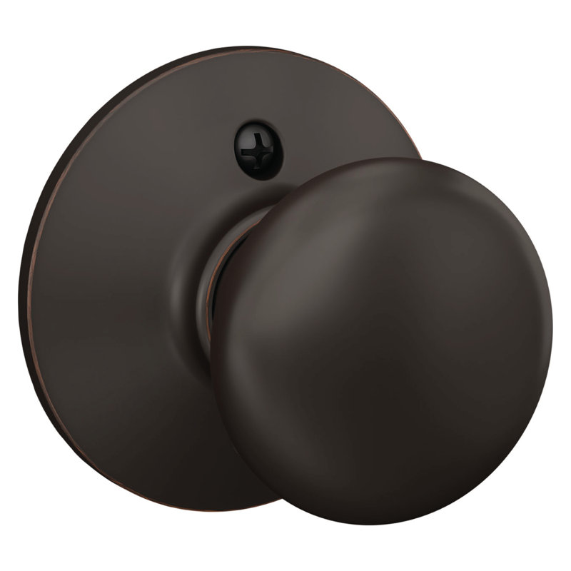 Plymouth Passage (Hall & Closet) Round Knob, Aged Bronze