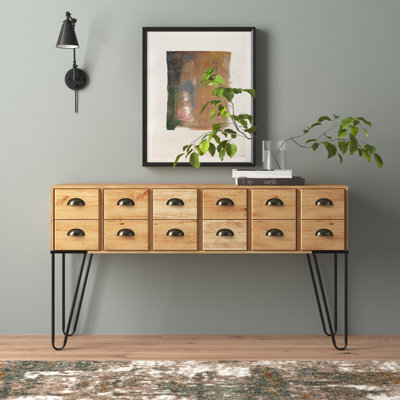 56.5'' Solid Wood Top Console Table