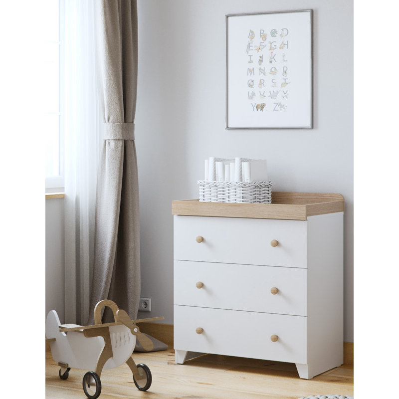 Classic Changing Unit, White & Oak