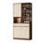 39.37" Lighted Corner Wine Cabinet, Modern Minimalist Sideboard with Glass Doors for Living Room