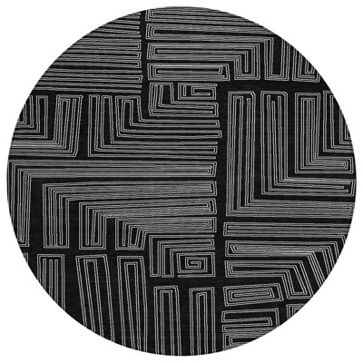 Clayra Black Washable Indoor-Outdoor Rug - 