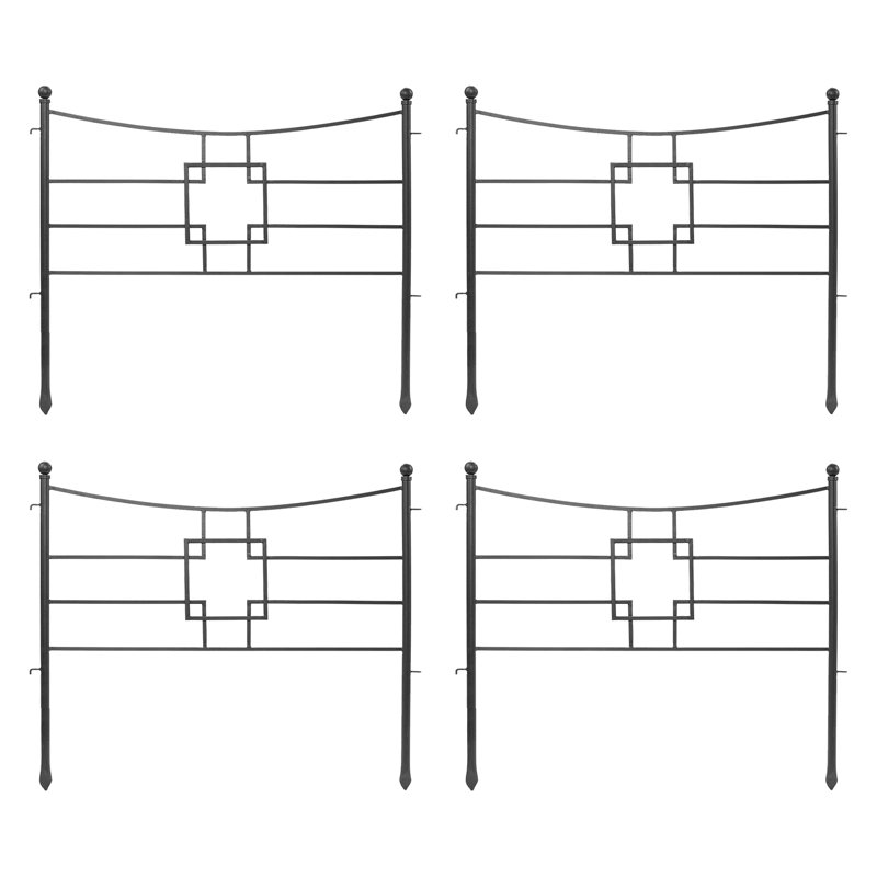 31.5'' H x 36'' W Graphite Metal Fencing Kits
