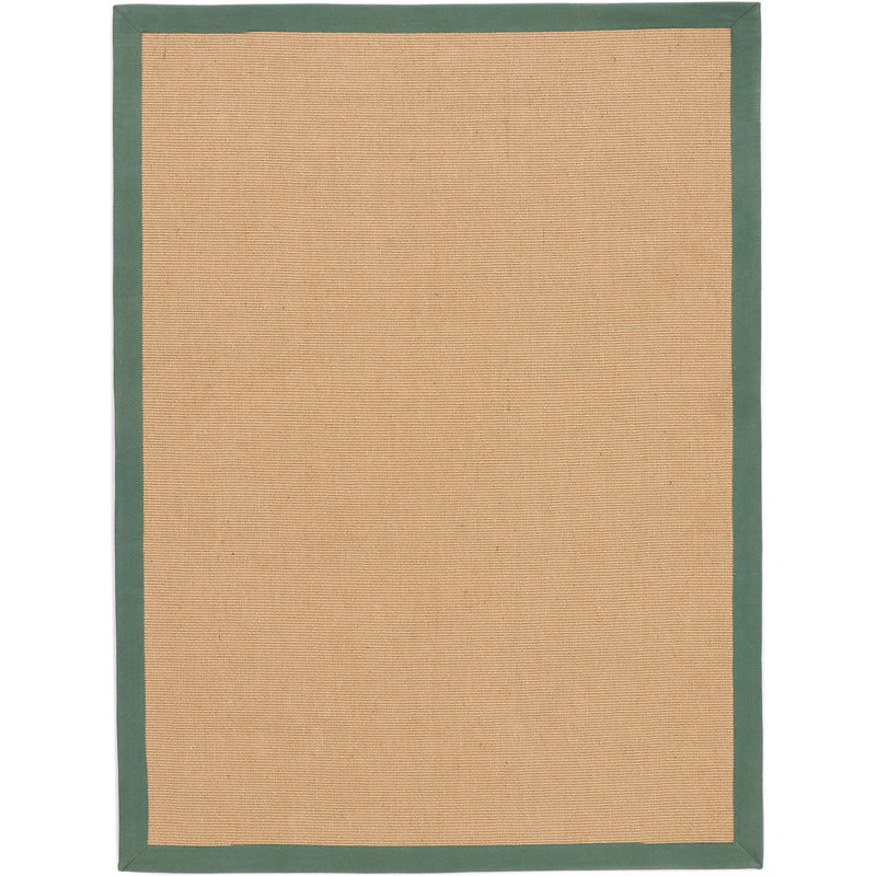 Sisal Hand Woven Green Rug, Rectangle 80 x 150cm