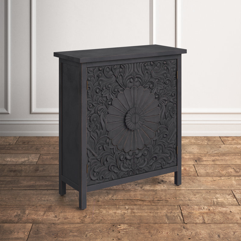 Froelich 2-door Black Accent Cabinet