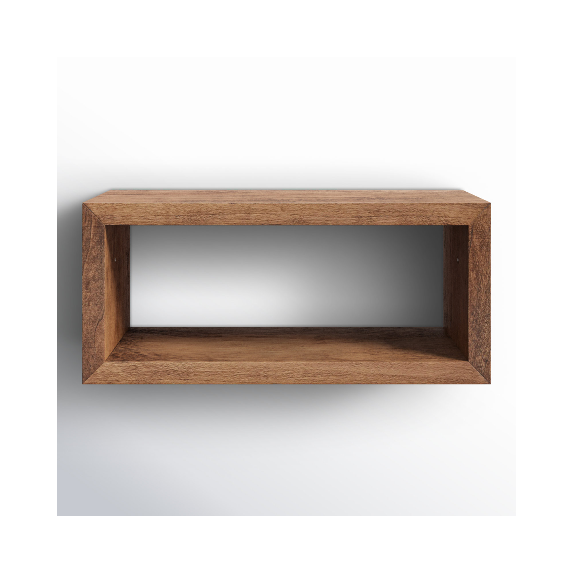 Robin Rectangle Solid Wood Floating Shelf , 8" H x 18" W x 8" D, Rustic Brown