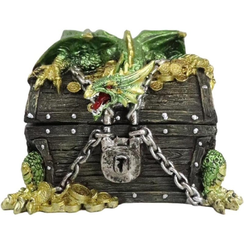 Boîte à bijoux décorative or et vert