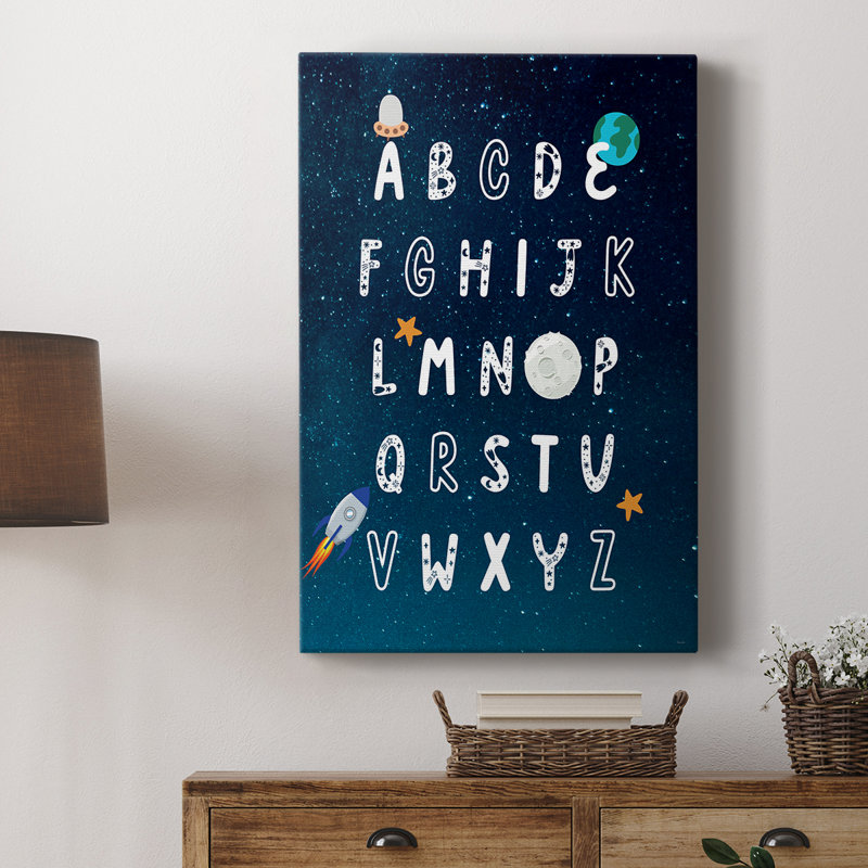 Alphabet Exploration de l'espace - galerie Cavas sur mesure, H 60 po x l 40 po
