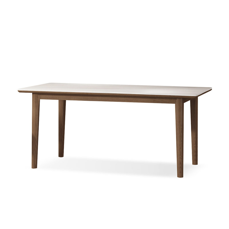 Table de salle à manger blanche rectangulaire en pierre frittée, H 29,33 po x L 62,4 po x l 31,42 po