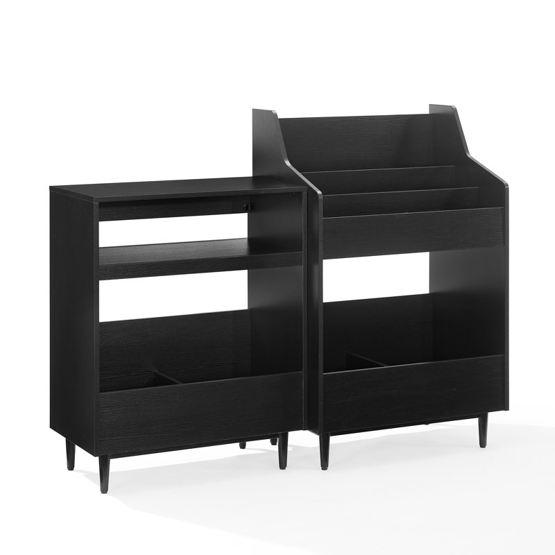 45.25'' H Media Shelves, Black