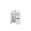 30 po Paris X P 22 po Meuble-lavabo simple en D blanc avec quartz Cove Edge-102409261
