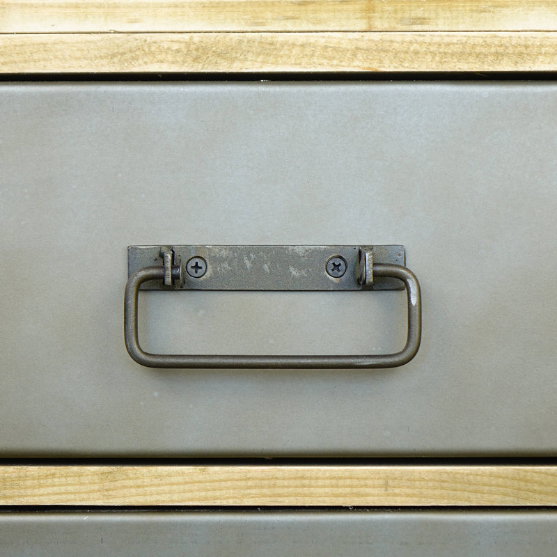 Millsap Solid Wood Top Metal Base Computer Desk