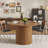 Round Dining Table For 4-6 People, Round Pedestal Dining Table, Kitchen Table With Strip Columns Base-303422075