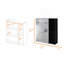 Armoire à pharmacie avec miroir Labelle, cinq tablettes internes, une porte - noir-601735200