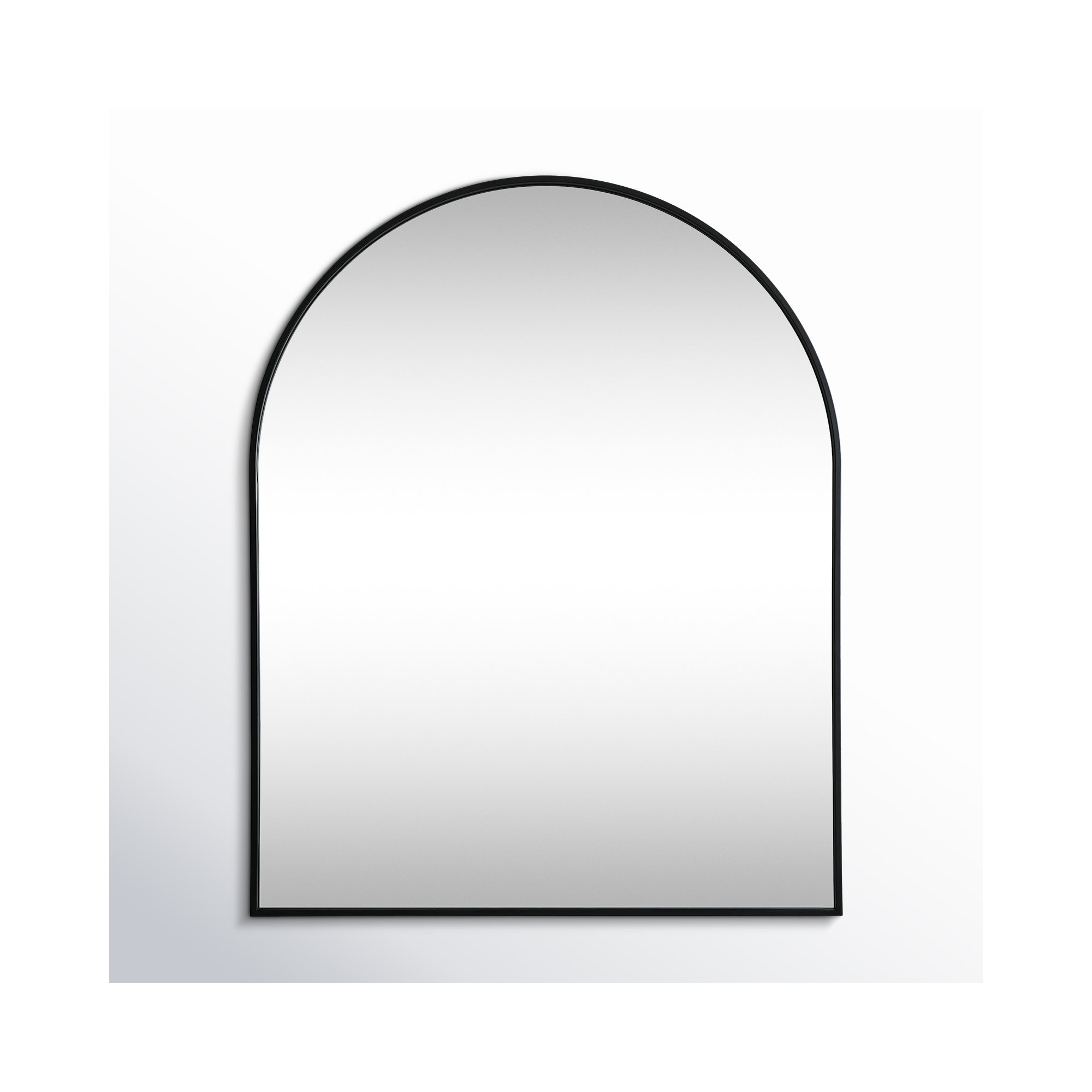 Sabine Metal Arch Wall Mirror, Black, 42" x 33"