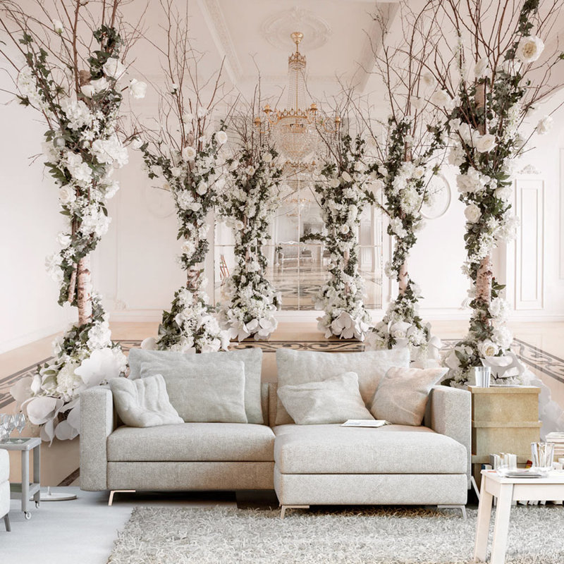 Flower Chamber Semi-Gloss Paste the Wall Mural, 300 cm x 210 cm