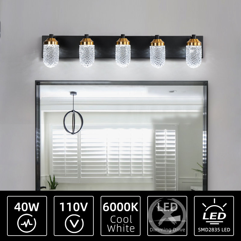 Éclairage de salle de bain 4 lumières DEL à intensité variable Feliks