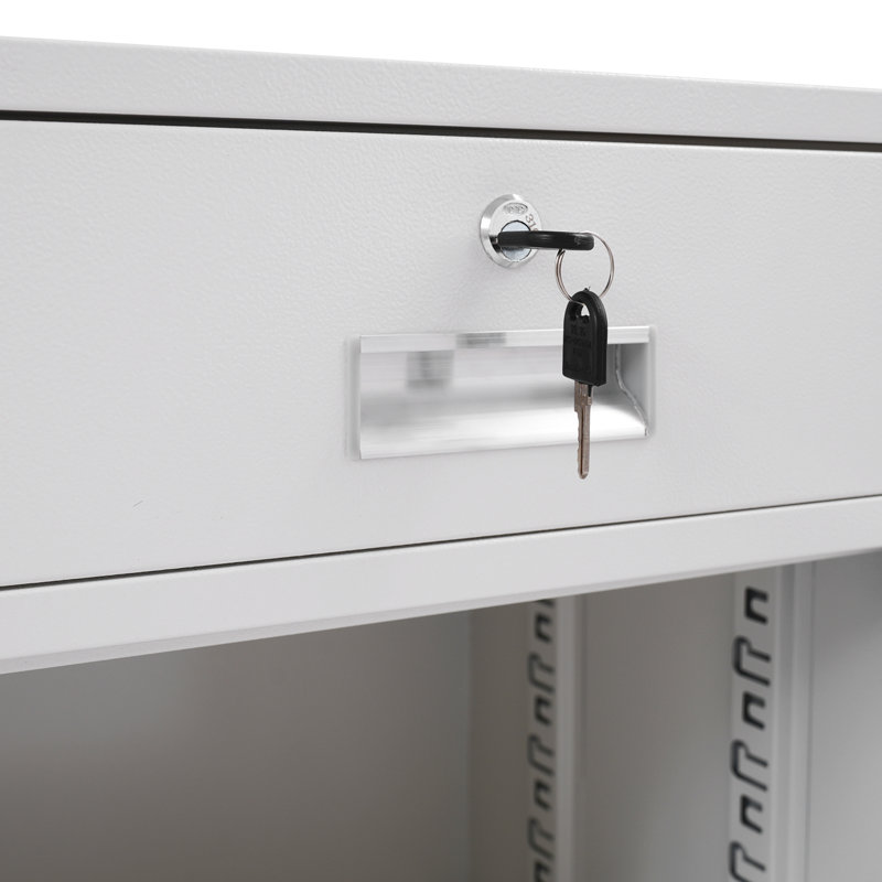 Tervel 1-Drawer Vertical Filing Cabinet with Locks, White