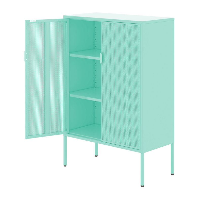 Armoire d'appoint en acier inoxydable avec pieds de 9,44 po, Menthe, Menthe