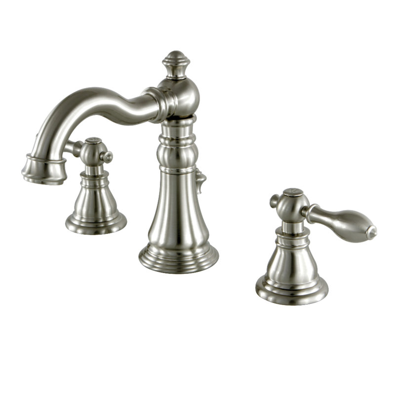 Robinet de salle de bain espacé Kingston, Nickel brossé