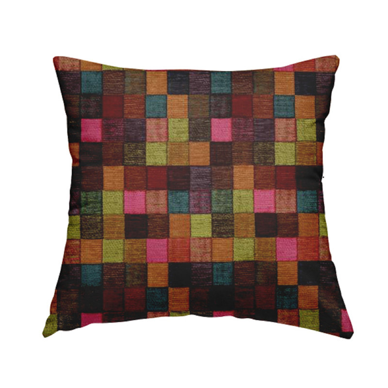 Bohl Patchwork Square Throw Cushion, Brown, 55cm H x 55cm W x 5cm D