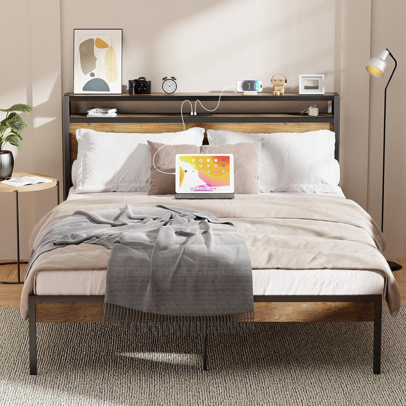 Base de lit plateforme en métal pour grand lit, Grand lit