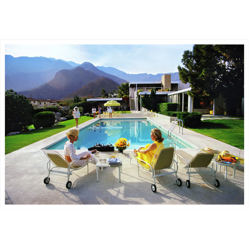 Poolside Glamour Print by Slim Aarons, 32.5" H x 48.5" W, Frameless Print, No Frame