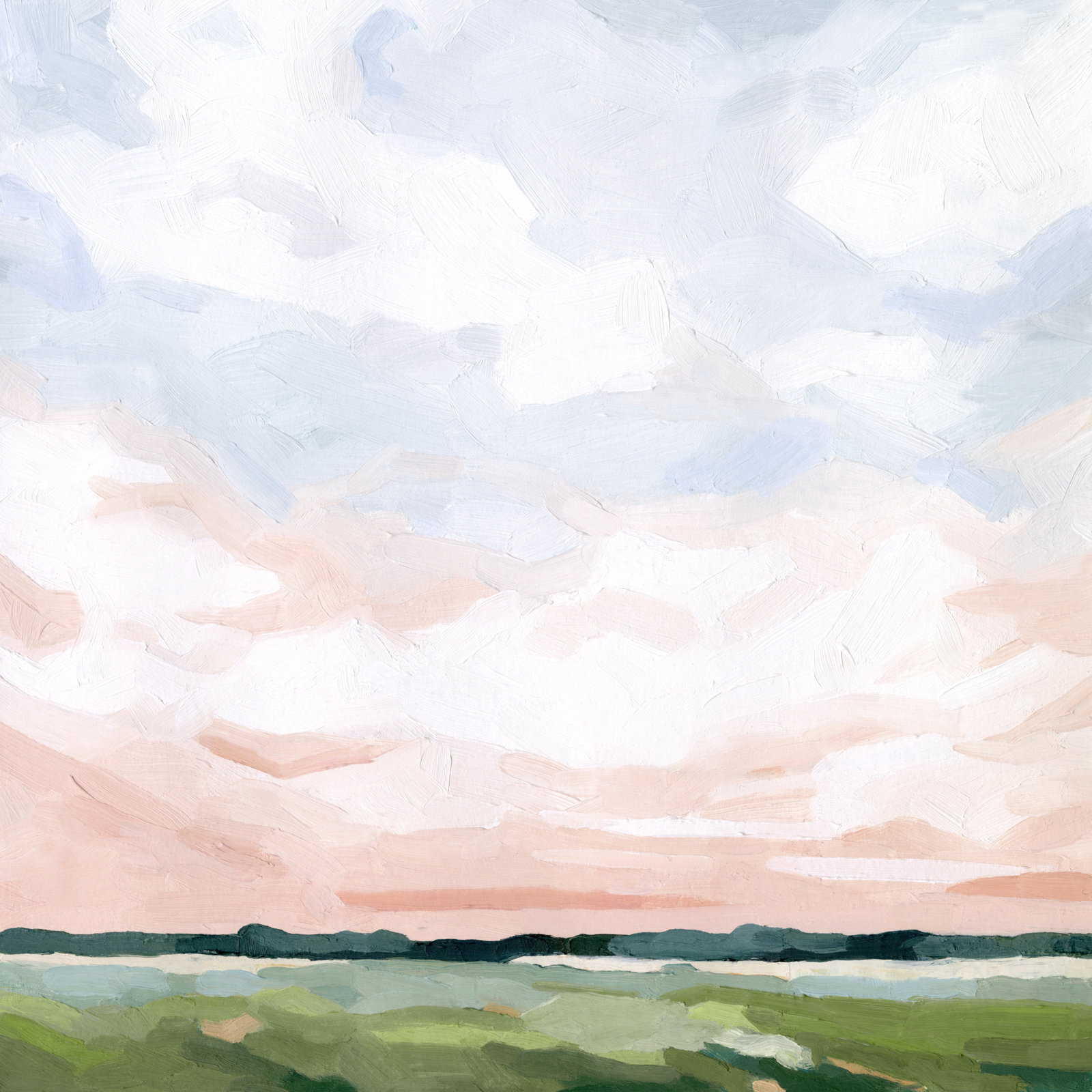 " Pink Morning Horizon II " by Emma Scarvey Painting Print