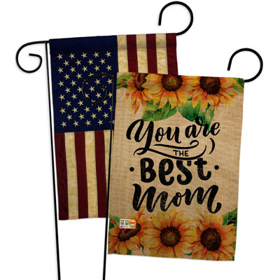 Double Sided 18.5 in. H x 13 in. W Polyester Mother's Day Garden flag