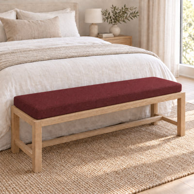 4'' H Customizable Bench Cushion For Indoor/Outdoor Furniture/Chair/Window Seat, Premium 75D High-Resilience Foam