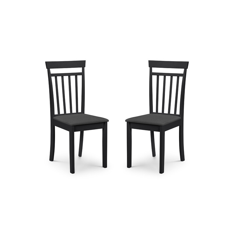 Exeter Solid Wood Dining Chairs, Black