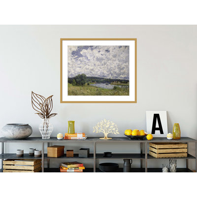 «The seine at Suresnes» par Alfred Sisley, impression giclée sur cadre