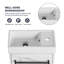 Meuble-lavabo mural compact 16 po avec lavabo en céramique et porte à fermeture en douceur, parfait pour les petits espaces-811395467