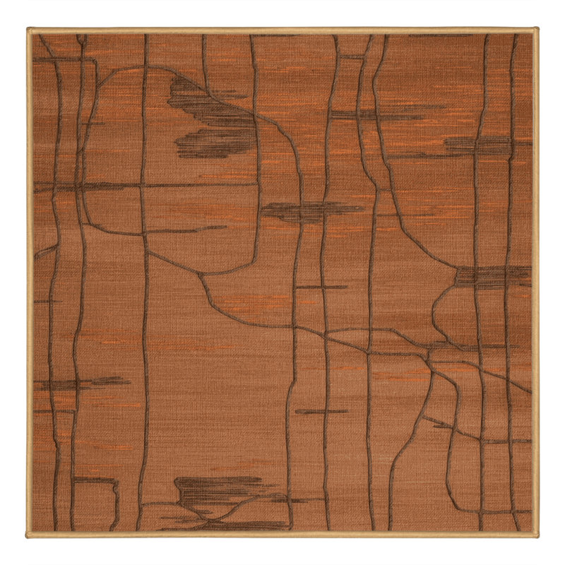 Tapis abstrait lavable à la machine, Rond 4 pi
