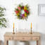 Couronne de fleurs en polyester 22 po