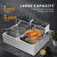 Commercial 20.7 Qt 2 Basket Deep Fryer with Timer