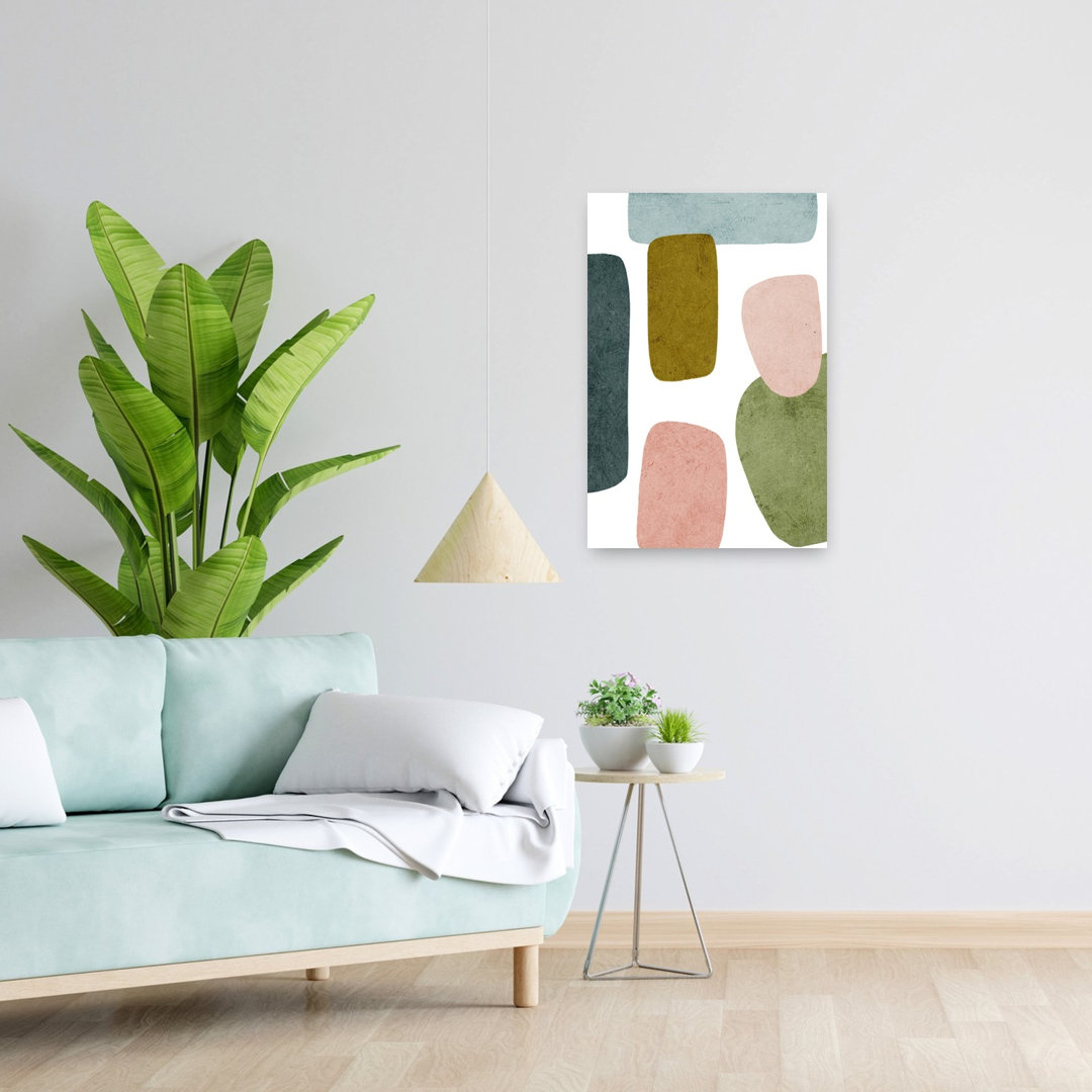 Modern Shapes 1 Abstract Contemporary Geometric Wall Art Print