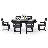 6-Person Hdpe Outdoor Dining Set-1938010583