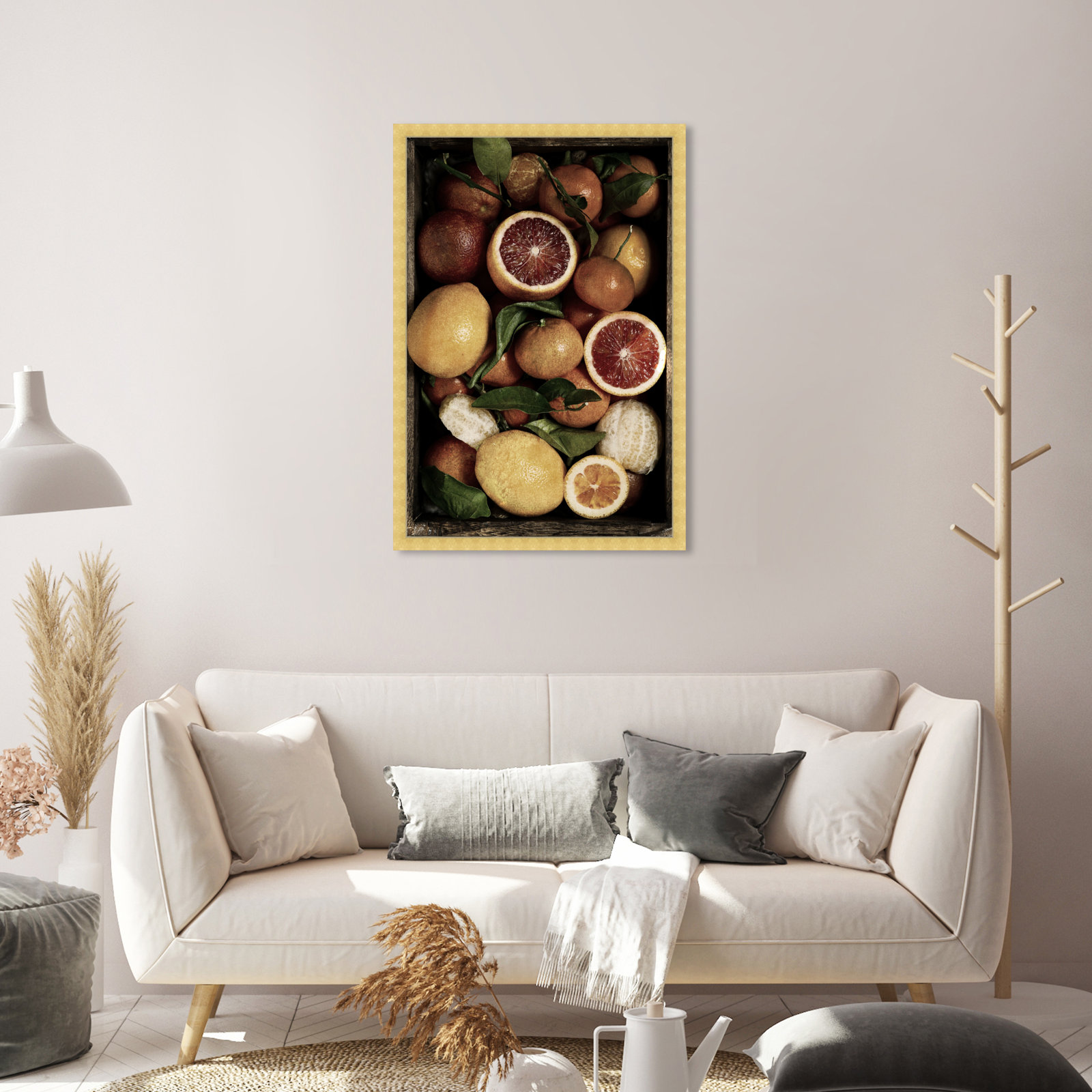 Fruit Still Life Canvas by Oliver Gal, Gold, 32" H x 22" W