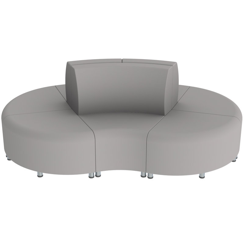 Ensemble de sièges ondulés incurvés Pro Series Connect, 6 pièces, Gris