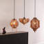 49cm H Metal Rectangle Pendant Shade in Gold