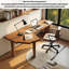 Bureau moderne en bois massif en forme de L-114297170