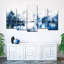 Abstrait paysage lacustre 5 pièces-92860848