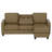 Brown 2Piece Sofa With Chaise