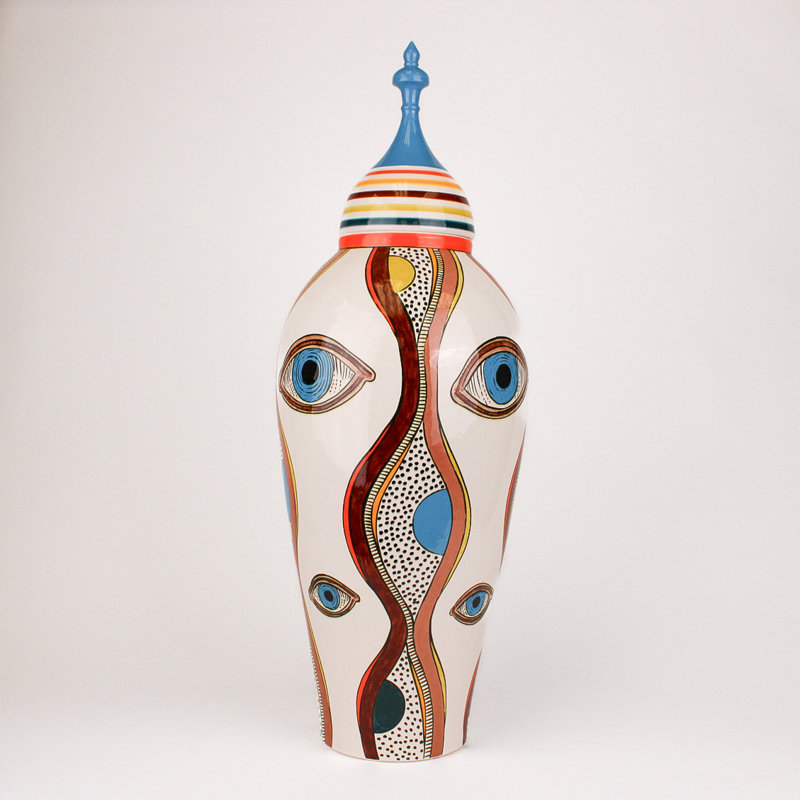 Eyes Handmade Ceramic Jar