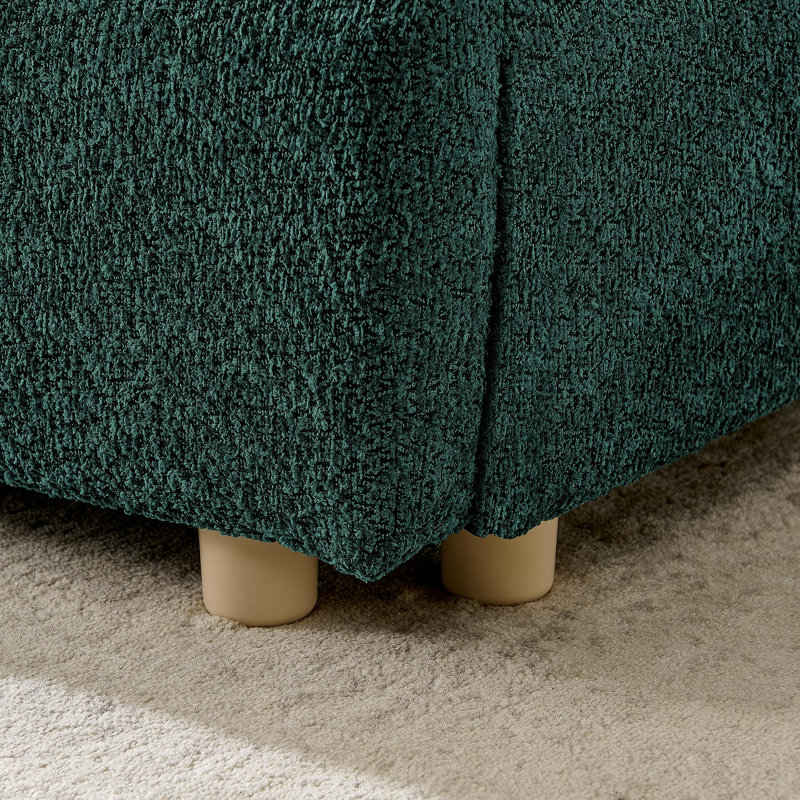 Structure de lit rembourrée de style minimaliste moderne avec tête de lit haute incurvée, support de pieds robuste en fil de qualité supérieure, matelas non inclus