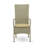 5 Piece Outdoor Patio Conversation Sets Includes a Rectangle Wicker Dining Table with Glass Top and 4 Balcony Backyard Armchair with Cushion, Natural Linen-215736033-159916764