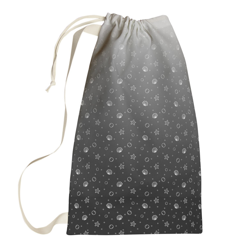 Leffel Fabric Laundry Bag with Handles, Small ( 64" H x 20" W x 1.5" D), Black