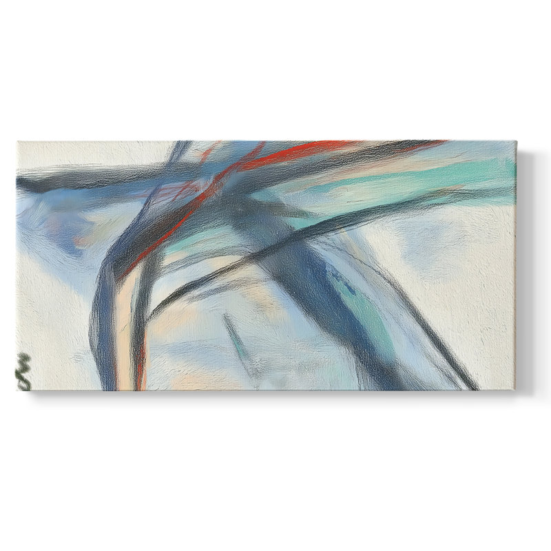 Série abstraite 8 # LXI-Gallery, toile tendue, H 16 po x l 32 po