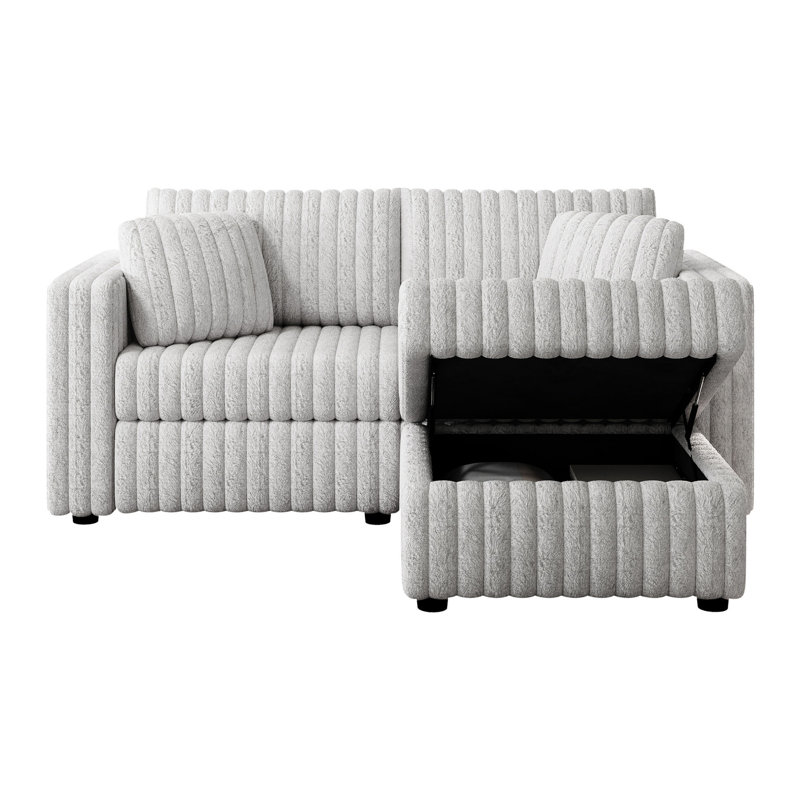 Gris 75,6 "modulaire 2 avec élévateur hydraulique. Incroyablement relaxant pour la chambre à coucher. Combiner, diverses fonctionnalités disponibles étonnamment espaces de vie.